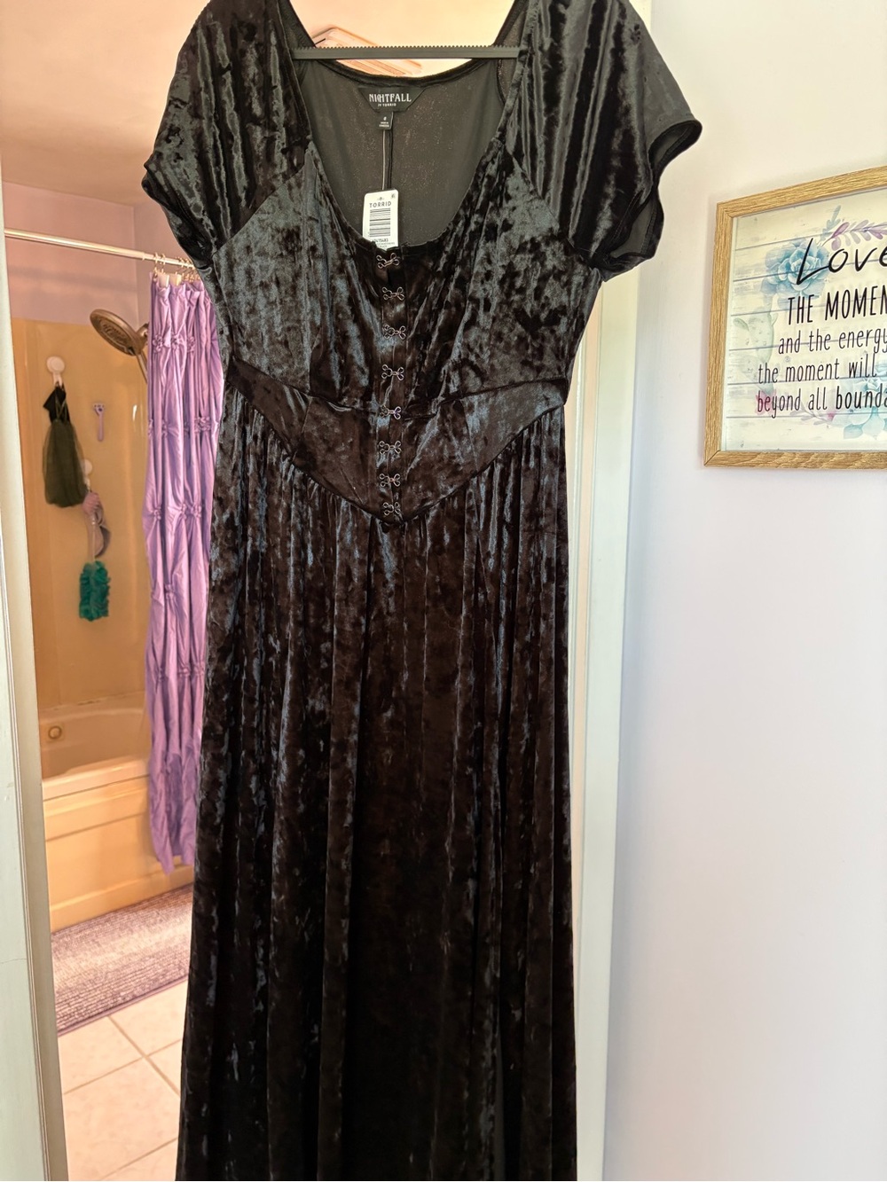 torrid Black Crushed Velvet Maxi Dress
